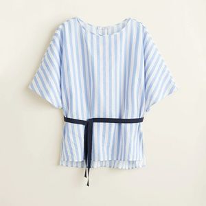 Mango MNG Striped Bow Blouse - Nepal Blouse